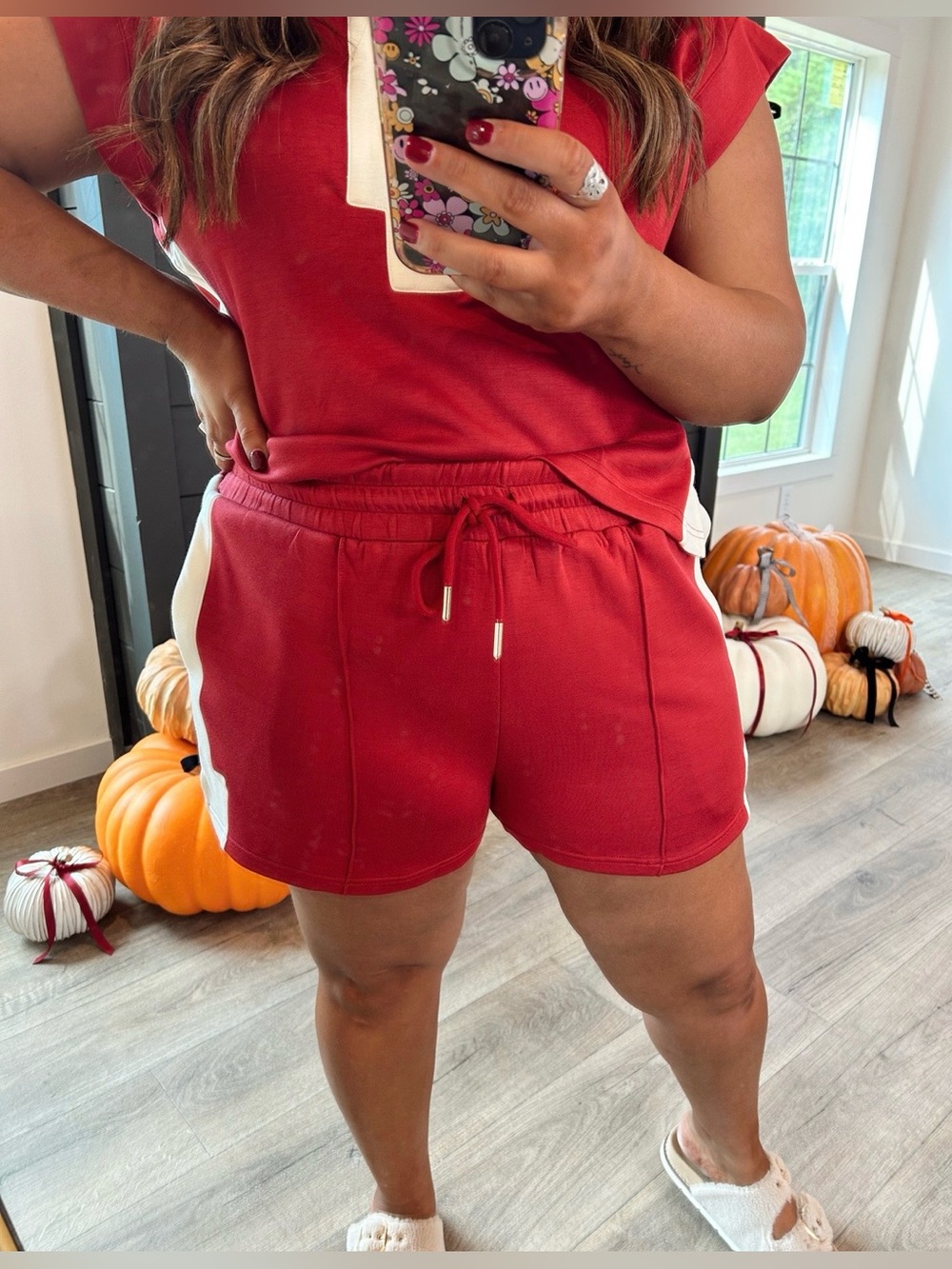 ENTRO Short Sleeve Top and Shorts Set
